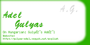 adel gulyas business card